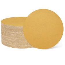 50 Pcs 6 Inch Sanding Disc 600 Grit Hook and Loop Sandpaper, Gold