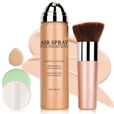 Magic Minerals Airbrush Foundation Full Coverage,Airbrush Flawless Setting Spray