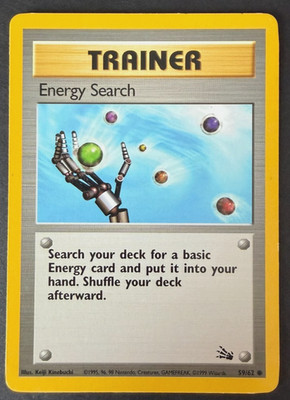 Energy Search 59/62 Fossil Regular - Pokémon Card