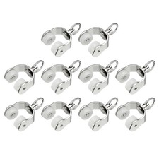 Curtain Track Rollers 10.5mm/0.41" 50Pcs, Plastic Twin Wheeled Carriers