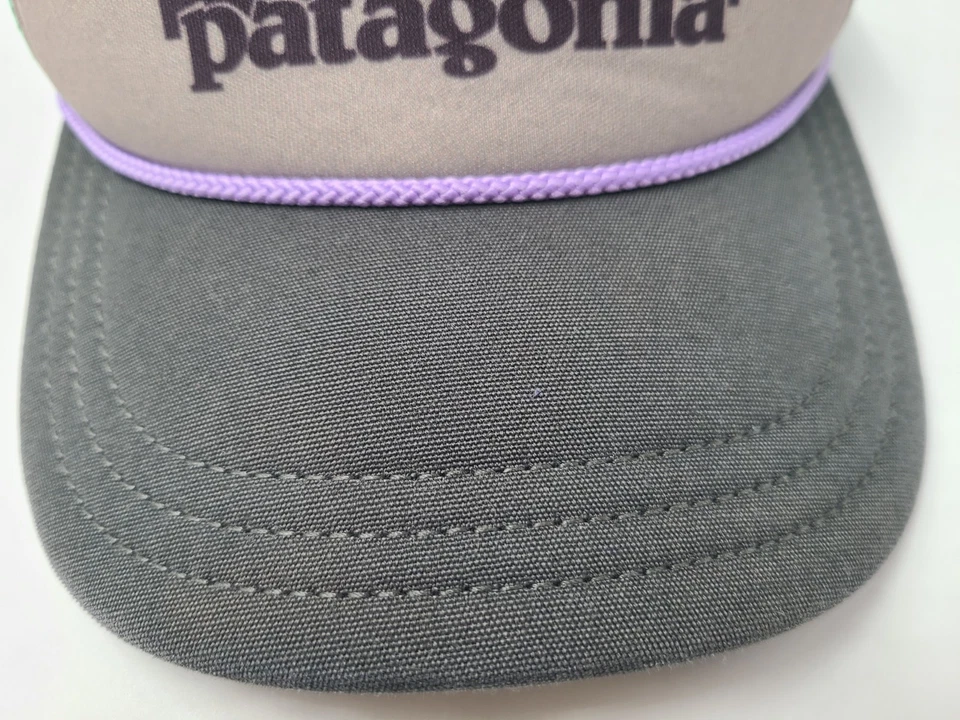 Gorra de camionero de malla con cuerda Patagonia juvenil gorra senderismo niña gris verde azulado púrpura Foto 3 de 4