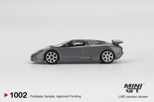 Mini GT #1002 Bugatti EB110 Super Sport Grigio Scuro Model Car - Picture 3 of 3