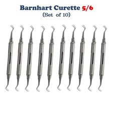 10 X Dental Barnhart Double Ended 5/6 Curette Hollow Handle Anterior Scalers