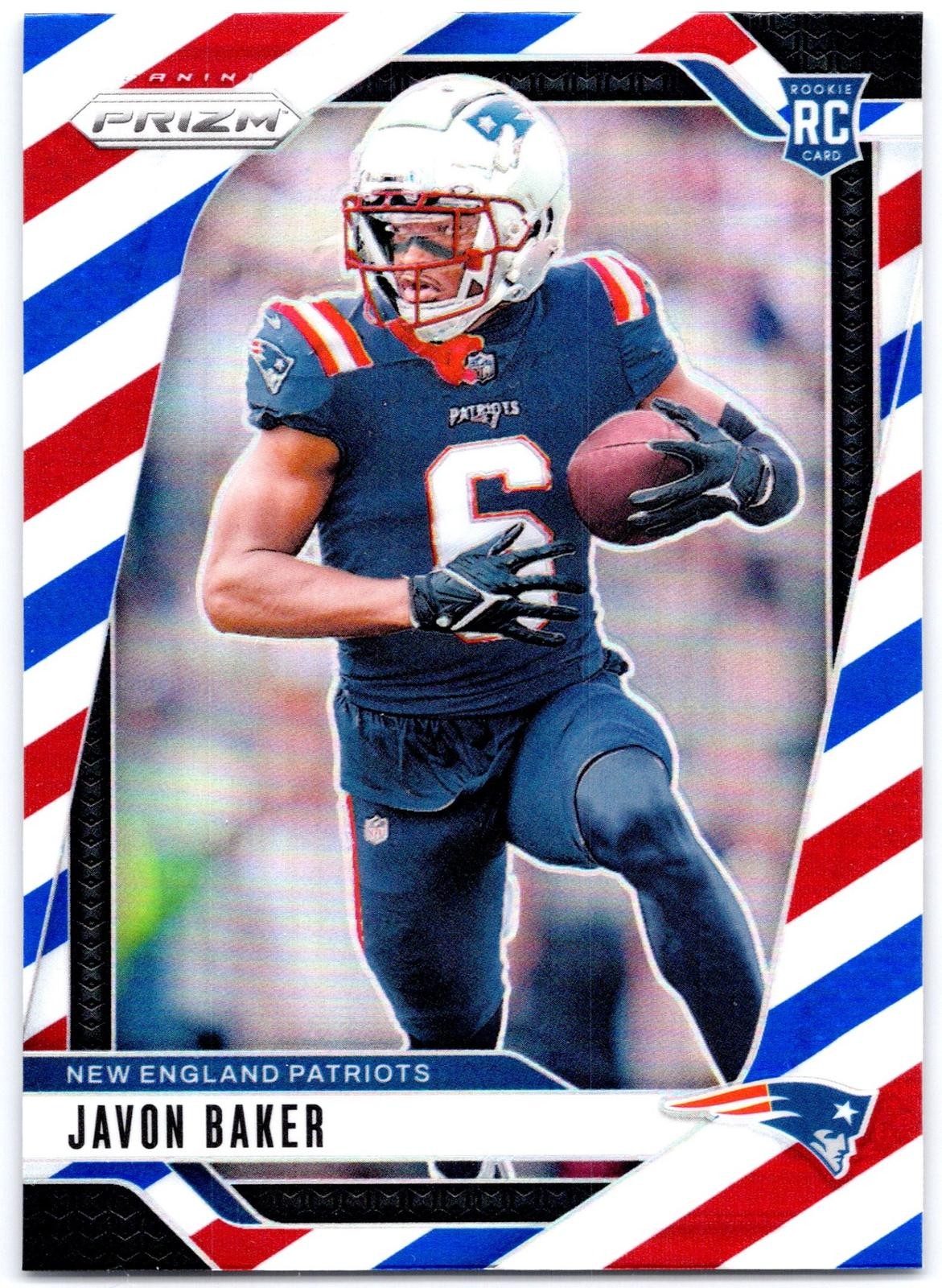 2024 Panini Prizm #344 Javon Baker Red White and Blue