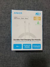 Anker 10' Bio-Braided Lightning to USB-C ECO Friendly Fast Charging Cable -White