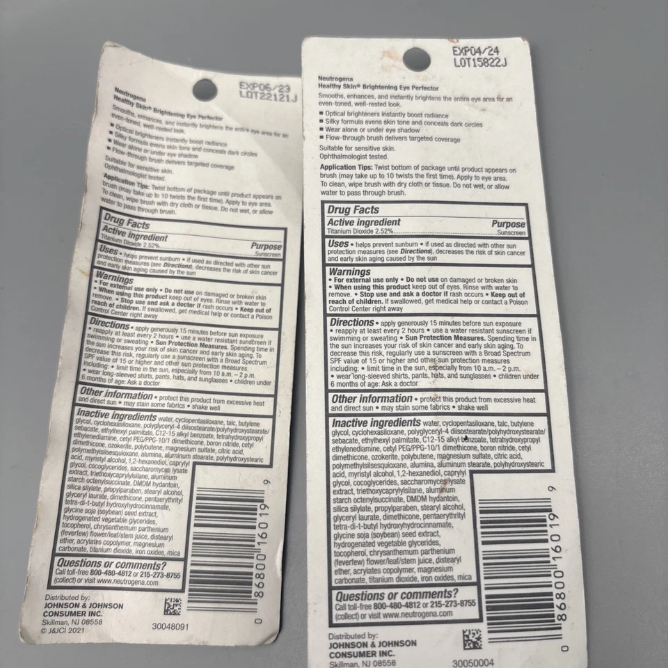 Paquete de 2 NUEVO Neutrogena Health Perfeccionador de Ojos Iluminador de Piel - Corrector Buff 09 Foto 2 de 3