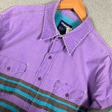 Vintage Wrangler Brushpopper Shirt Men's 19/37 Cowboy Striped VTG 80s 90s EUC