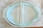 Pyrex Turquoise Snowflake Divided Casserole with Lid 1.5 Quart — photo 5