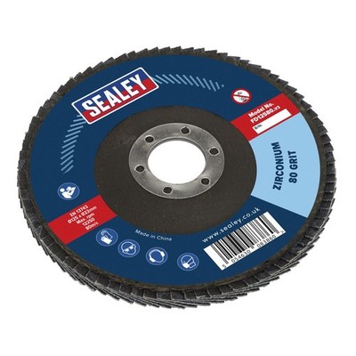 Sealey Flap Scheibe Zirkonium Ø125mm Ø22mm Bohrung 80Körnung FD12580
