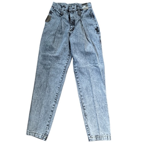 Vintage 90s Jordache Basic Black Acid Wash Jeans Size 30x32 Mens Tapered Retro - Picture 1 of 6