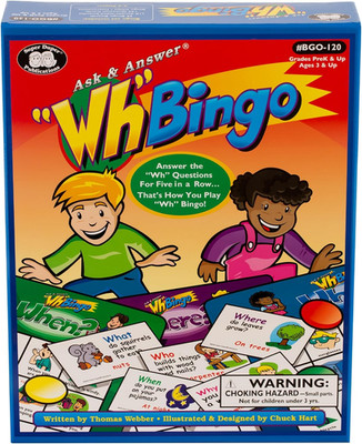 | Ask & Answer  Wh Bingo Board Game | Comprehension, Verbal, and Communication S
