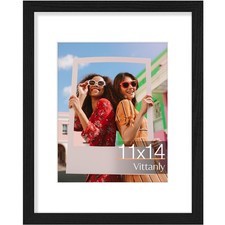 11x14 Picture Frame, Display Pictures 8x10 with Mat or 11x14 without Mat, Photo