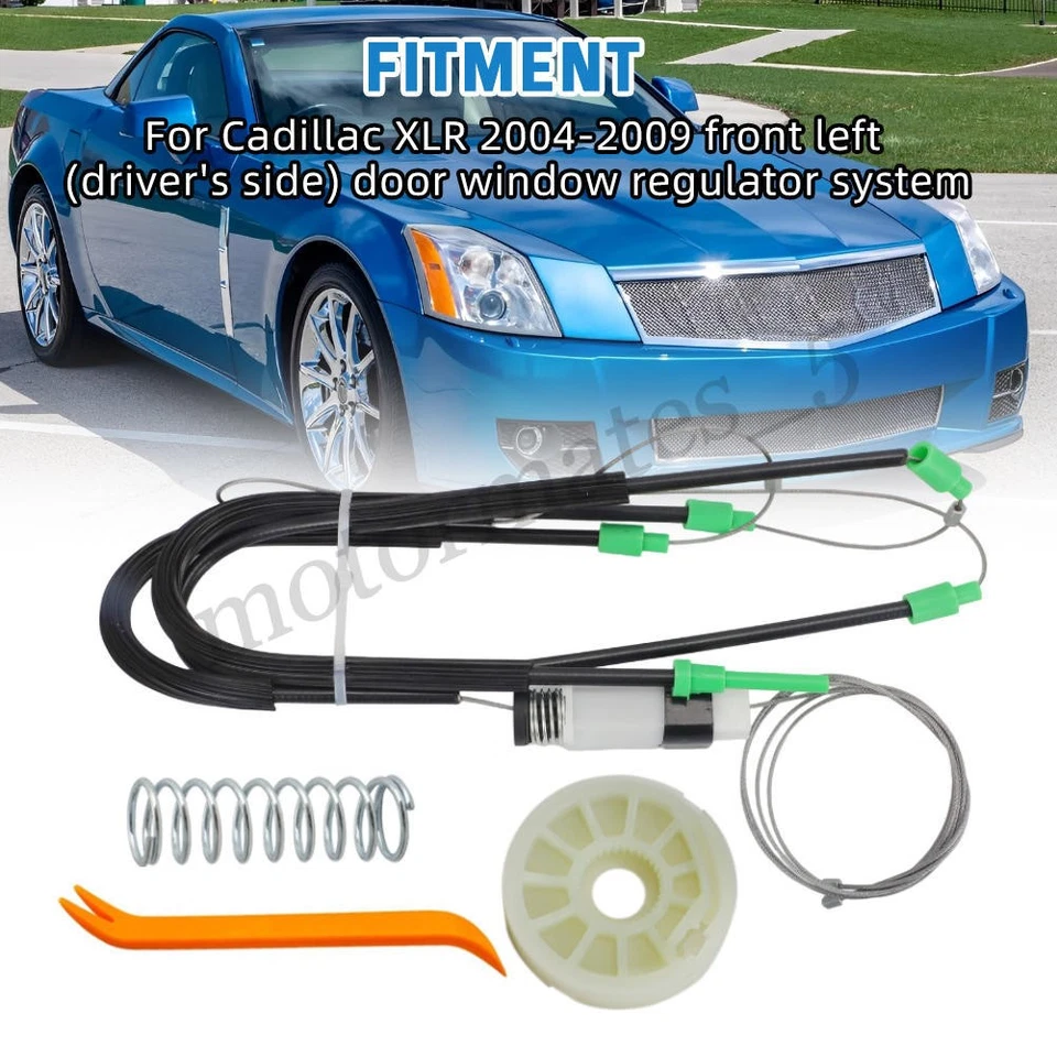 Front Left Window Regulator Repair Kit For Cadillac XLR 2004 2005 2006 07 08 09 Foto 2 de 4