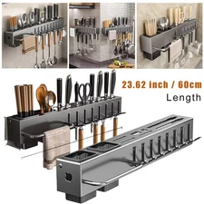 23" Kitchen Organizer Shelf Wall-mounted Knife Storage Rack Knife Utensil Holder