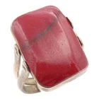 925 Sterling Silver Vintage Ring Agate Turquoise Reversible Band Sz 7.5 RG35838