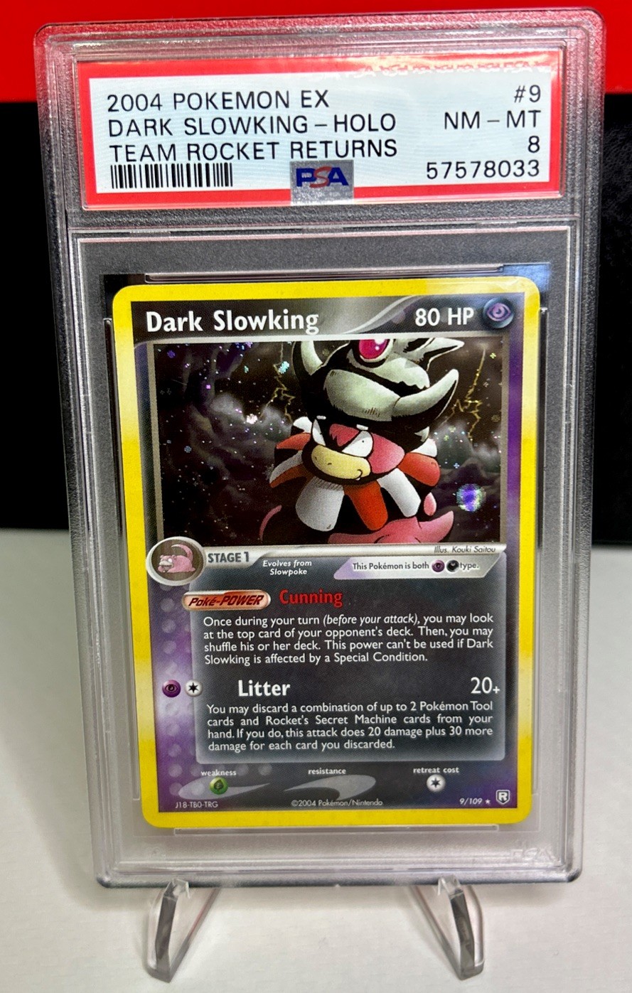 Dark Slowking Team Rocket Returns Holo PSA 8  9/109