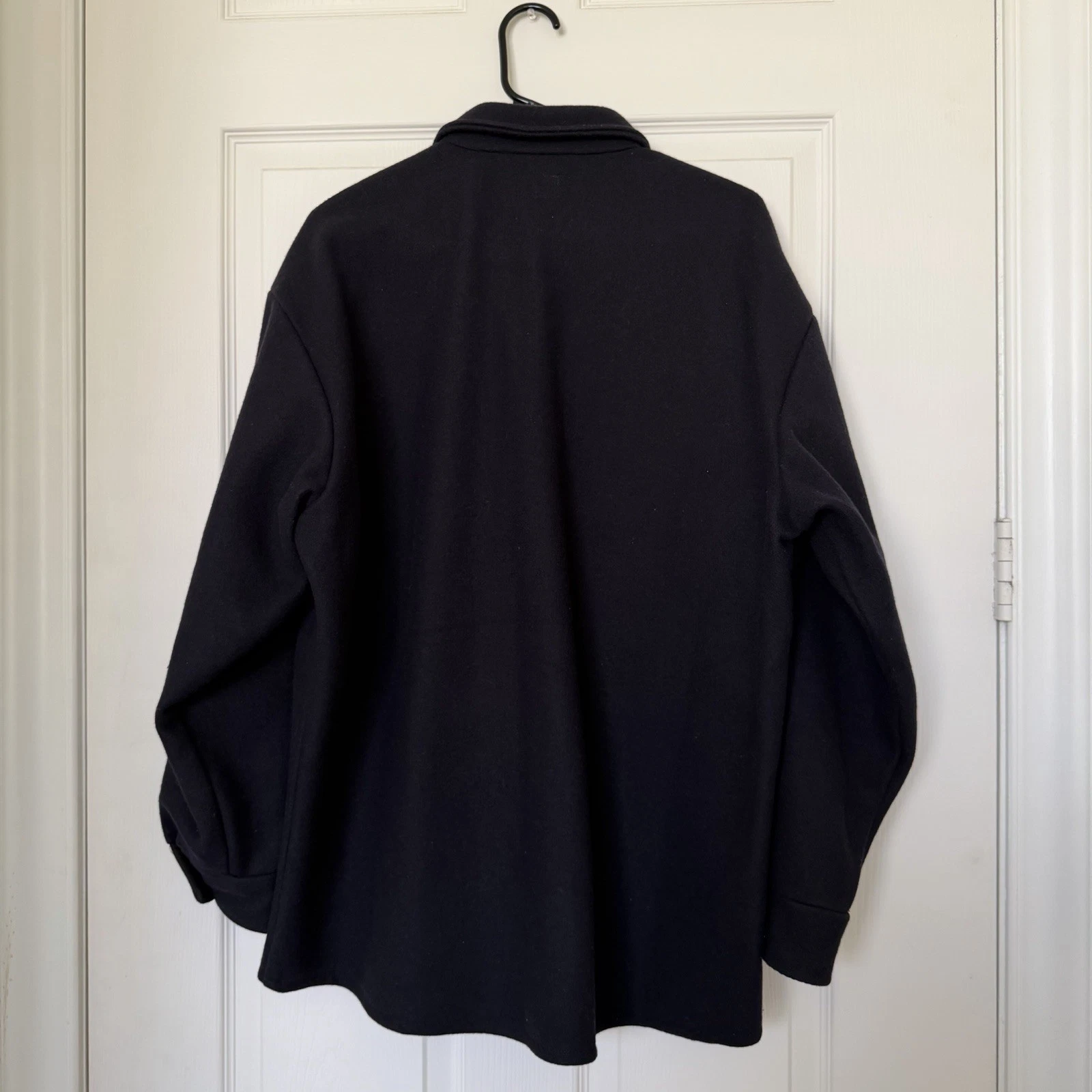 VTG Codet Wool Jacket Mens L Navy Blue Button Up Shirt Jacket Workwear USA image 3
