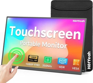 HotYeah 15.6" Moniteur tactile portatif 1080p FHD avec le Président et l'affaire