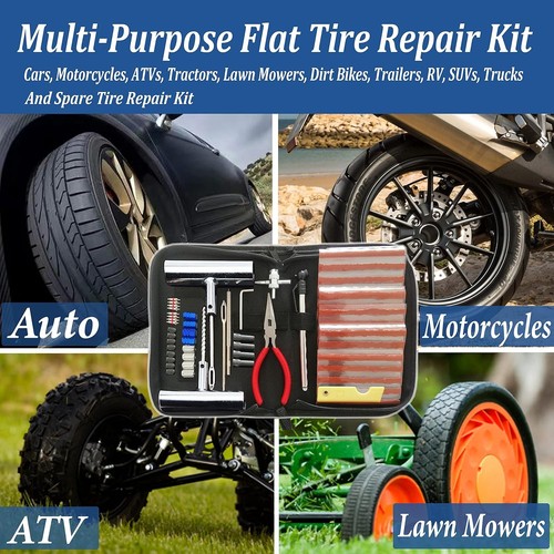 Tire Repair Kit, 68pcs Heavy Duty Tire Plug Kit, Universal Tire Repair Tools Fla - Picture 2 of 7