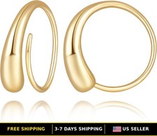 14K Gold Hoop Earrings for Women - Classic Gold Earrings for Everyday Wear