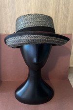 Vintage Fedora Mens Hat Mallory 50s 60s New York Fifth Avenue Straw Size 3/8
