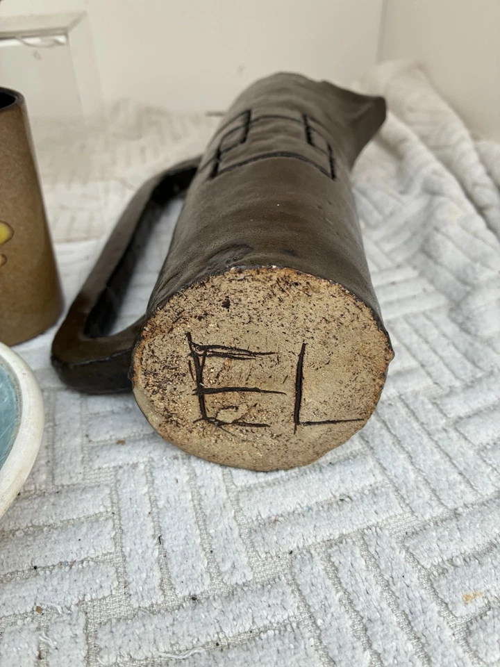 Job Lot Of Studio Pottery Vases And And Bits Some Signed - Image 4 of 4