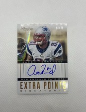 2013 Score Aaron Hernandez Gold Refractor Auto /49 Patriots Last Product Signed