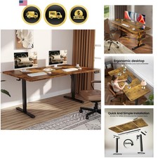 Electric Standing Desk 63x28 Inch Adjustable Height Workstation for Home Office