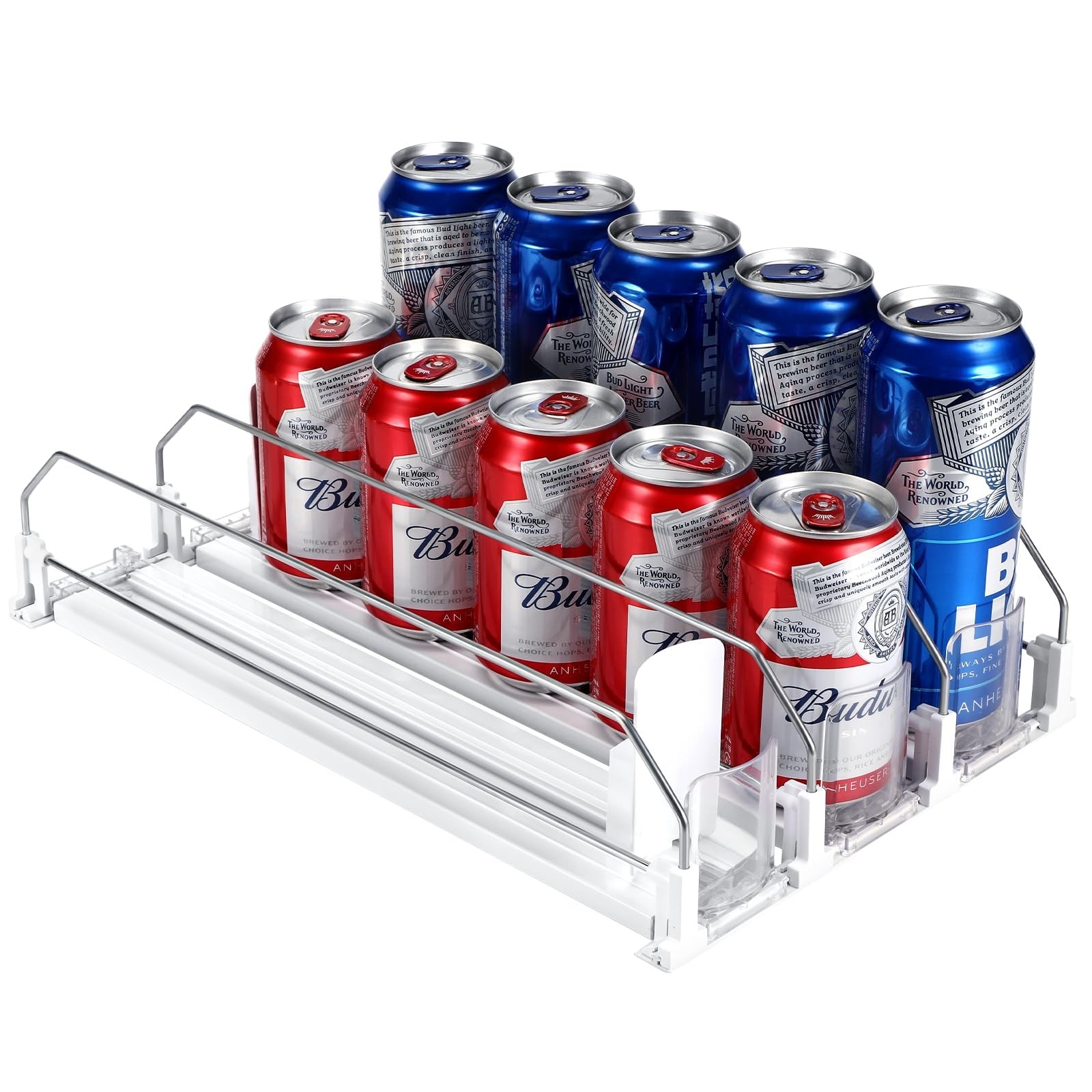 Organizer Frigo Lattine Automatico | Dispenser Bevande con Spinta a Molla