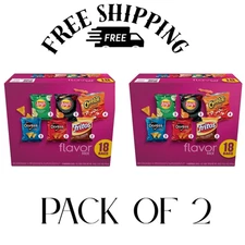 (PACK OF 2) Frito Lay Flavor Mix Chips Variety Pack, 1 oz, 18 Count