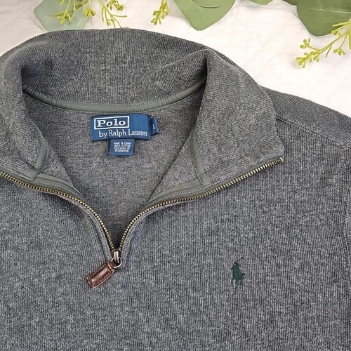 Polo Ralph Lauren Herren Pullover grau 1/4 Zip Sweater Gr. L - Bild 5 von 9