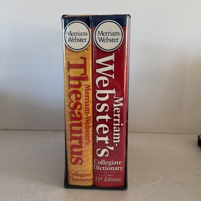 Merriam-Webster Collegiate Dictionary & Thesaurus Set 11th Edition NIB