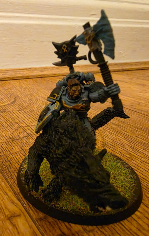 WARHAMMER 40K - Space Wolves Wolf Lord On Thunderwolf