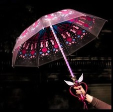 Transparent Parasol Props Luminescent Bumbershoot Cosplay Sailor Moon Umbrella