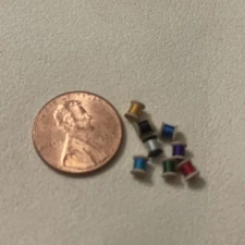 Vintage, Miniature Silk Thread Spools" (Reels) by Artisan David Edwards Lot Of 8