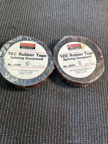 Lot of (2) Plymouth Bishop 122 Rubber Splicing Tape 2002 Brown 3/4 x .030 x 22'