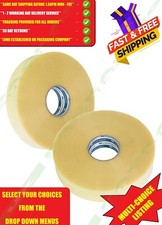 LARGE ROLLS OF CLEAR HOT MELT ADHESIVE MACHINE TAPE 48mm x 990 METRES SEALING