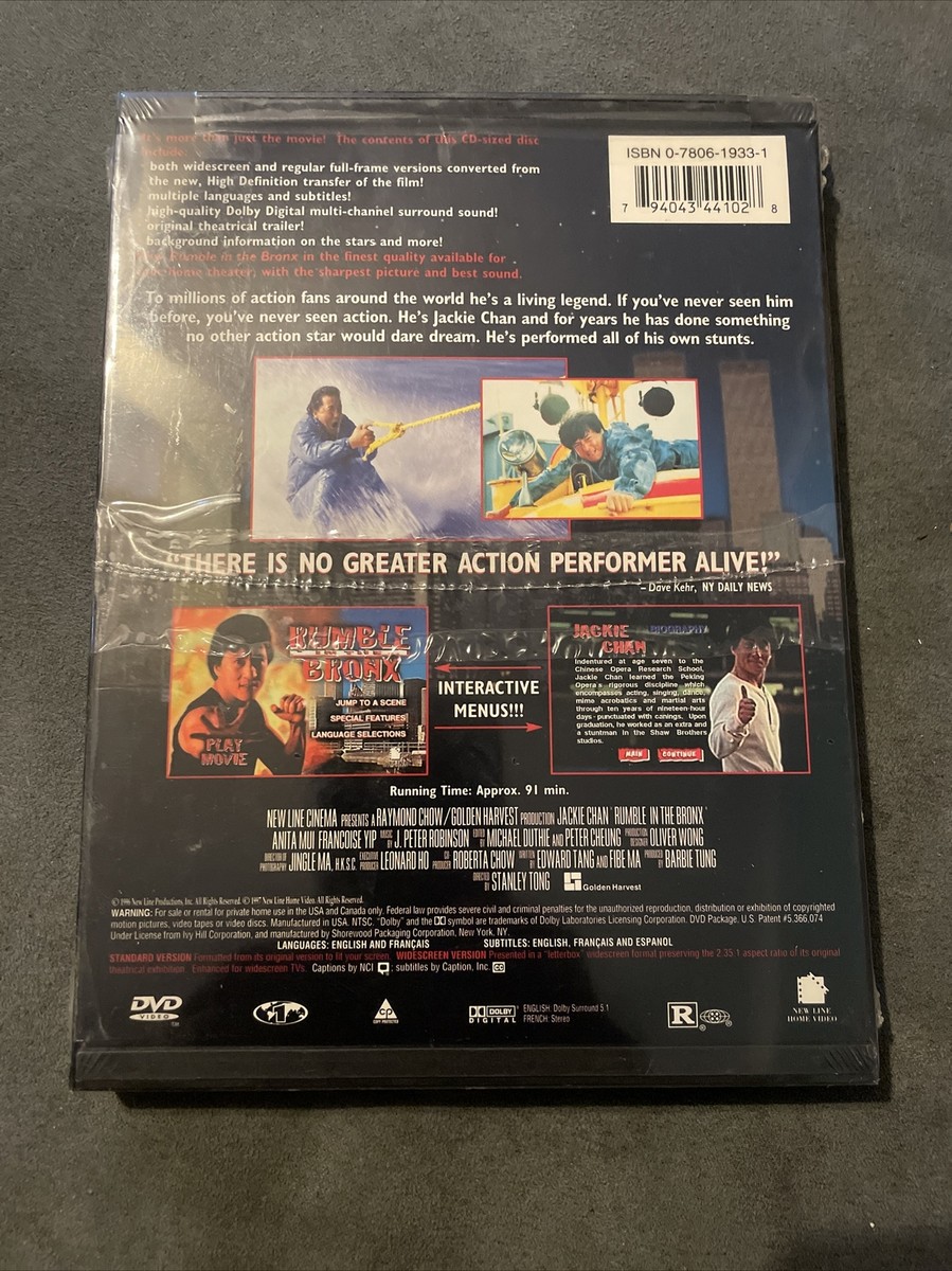 Rumble in the Bronx DVD New Rare Jackie Chan 794043441028| eBay