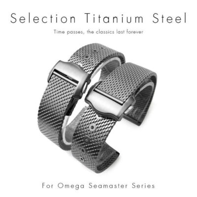 20mm Titanium Steel For Omega Seamaster 007 James Bond Strap Watch Band +Tools