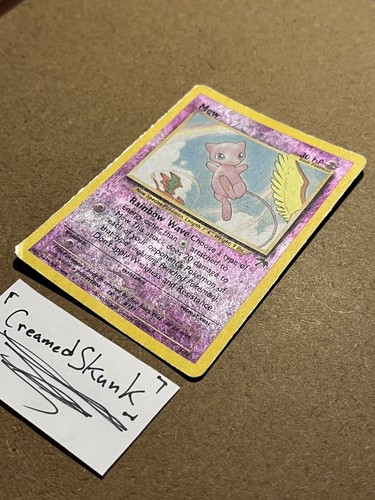 2001 Pokemon TCG Card Game Southern Islands Mew 1/18 SWIRL Holo Rare - Picture 6 of 12