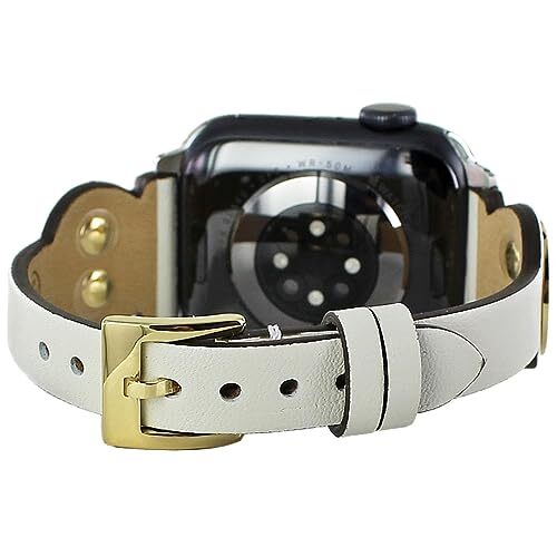 Tory Burch Apple Watch Pasek wymienny Skóra Biały TBS0076 38mm/40mm/41mm - Zdjęcie 7 z 10