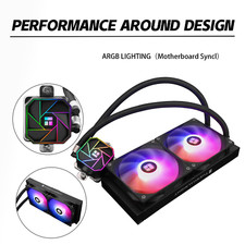 Aqua Elite 240 V3 AIO Liquid CPU Cooler for AMD Intel PWM Fans 4