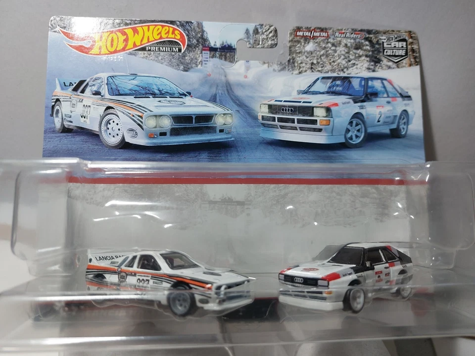 Hot Wheels 1/64 🇨🇵 2pack lancia rally 037 + audi sport quattro #2022 - Photo 1/4