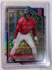 Starlyn Nunez 2024 1st Bowman Chrome Shimmer Refractor Red Sox Prospect Mint