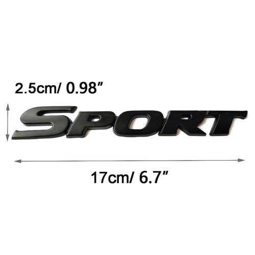 1PC 6.5'' Matte Black SPORT Letter Badge Emblem Rear Trunk Side Decal Sticker - Picture 2 of 8