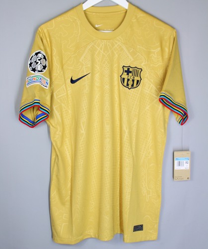 NWT BARCELONA SPAIN 2022 2023 AWAY FOOTBALL SHIRT JERSEY #9 LEWANDOWSKI UCL - Picture 2 of 8