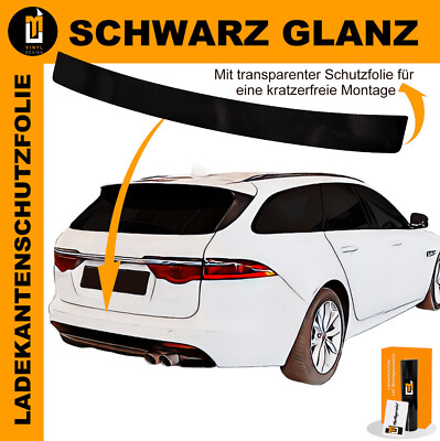 Lackschutzfolie Ladekantenschutz für Jaguar XF X260 Kombi ab 2015 Schwarz Glanz