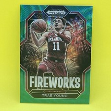 2023 Panini Prizm Draft Picks Fireworks Trae Young Oklahoma Sooners Green Wave