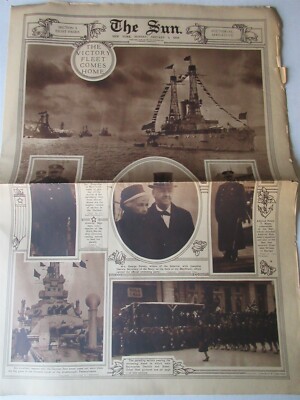 New York The Sun Jan 5, 1919 Victory Fleet comes Home, President Wilson in Paris