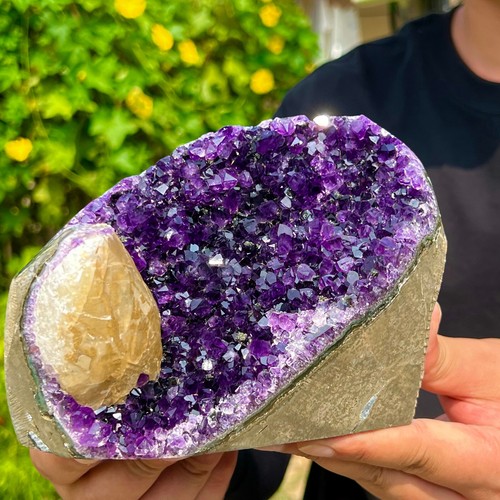 4.07LB Natural Uruguayan Amethyst Quartz CaveGeode Crystal - Picture 10 of 13